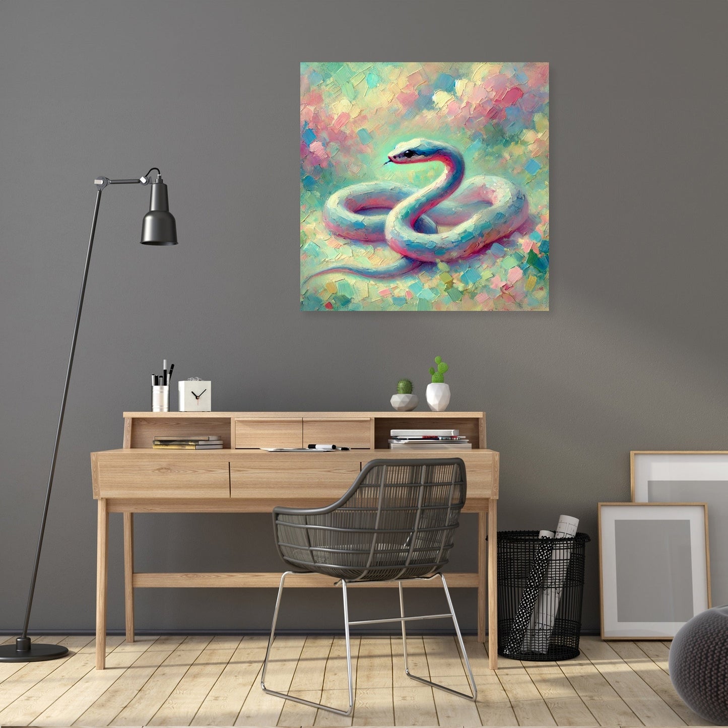 Pastel Snake Canvas