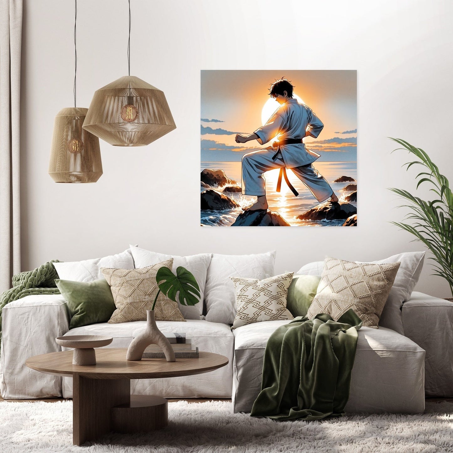 Karateka Sunrise Canvas