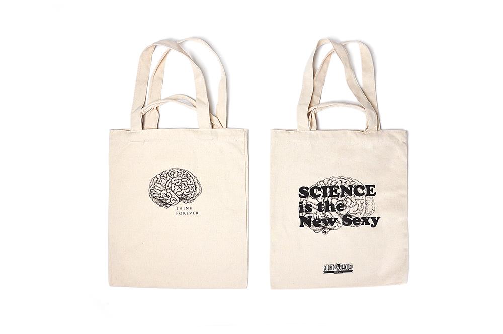 Mr Sci Glass Specimen Jar & Science Tote Bag Think Forever (Brain)