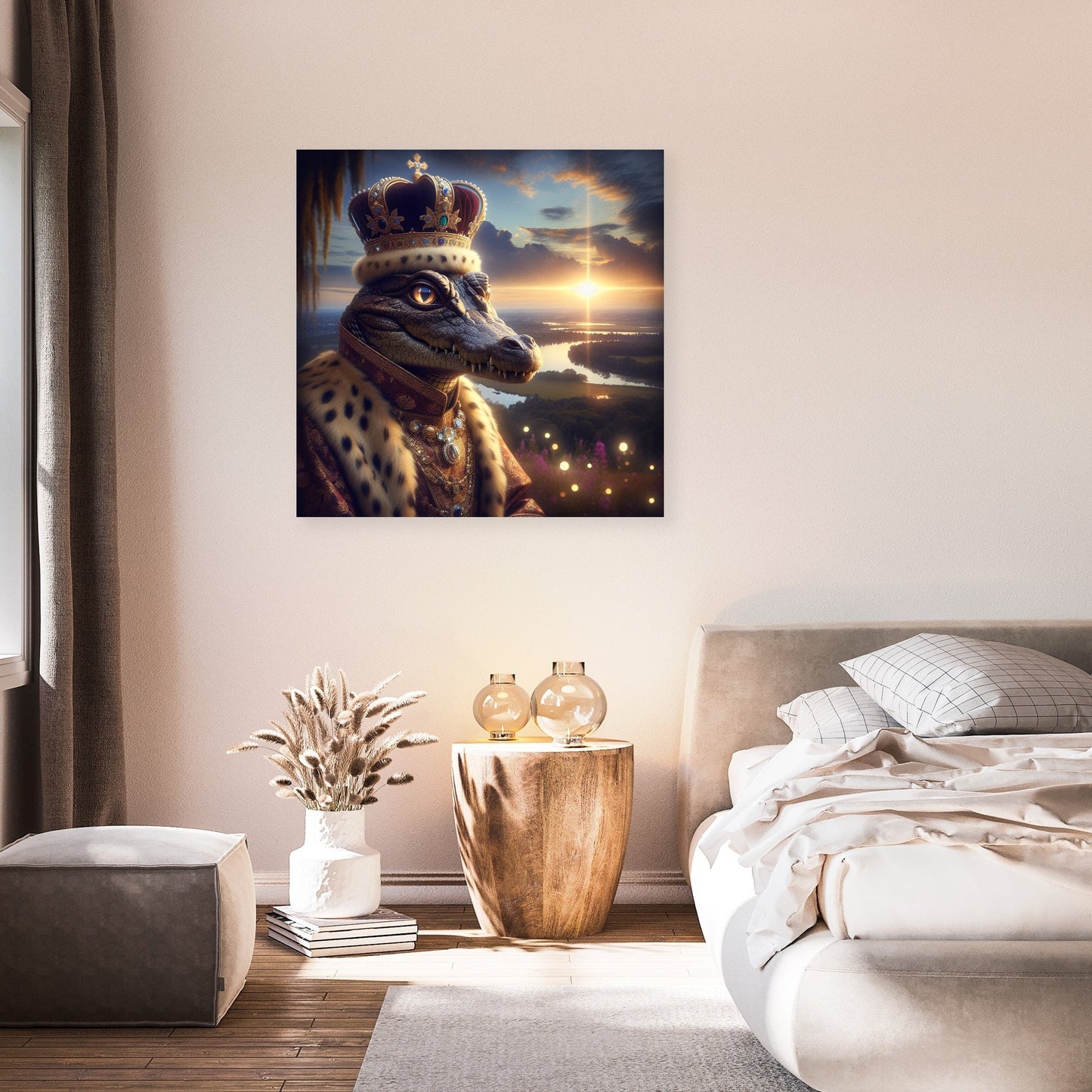 Crocodile Twilight Majesty Canvas