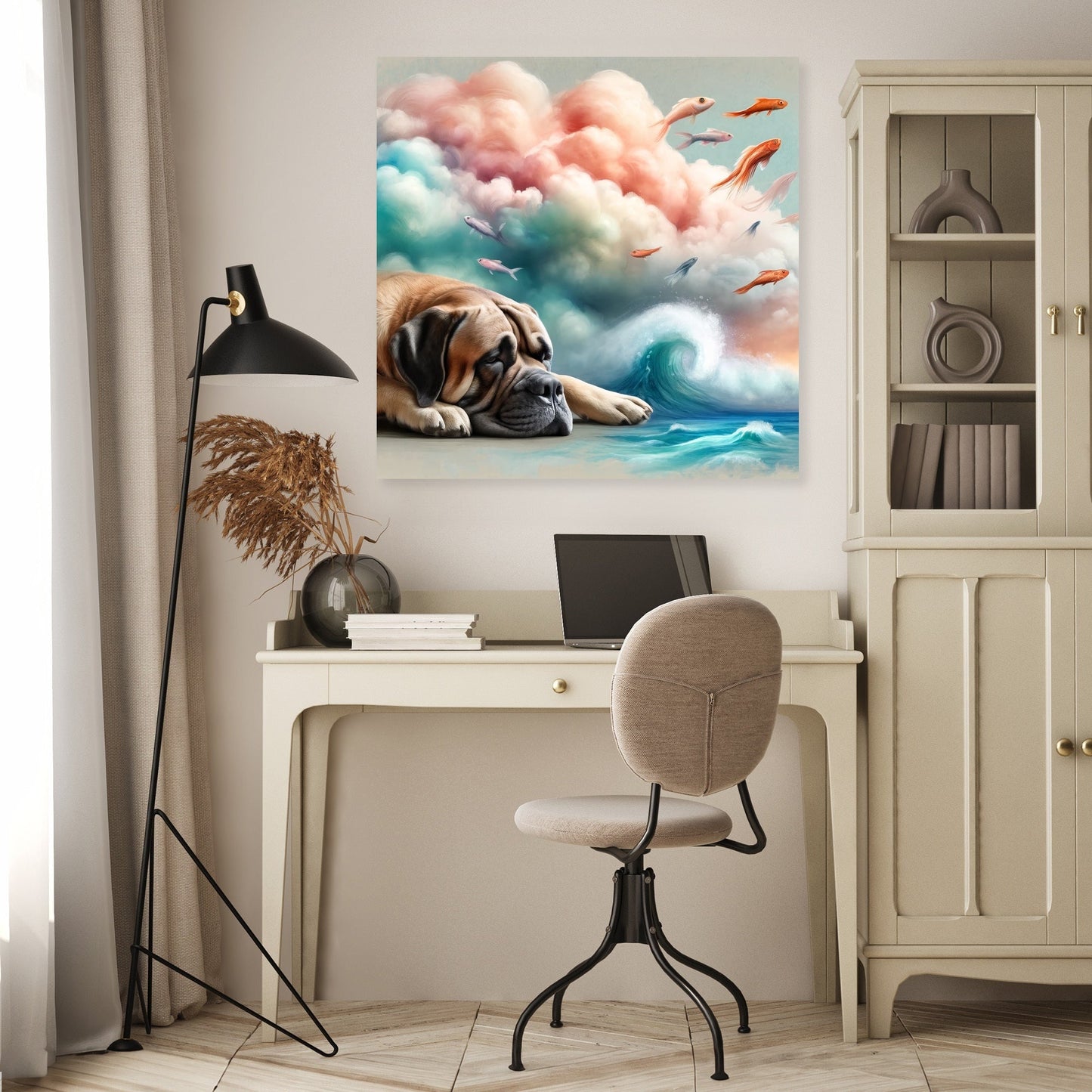Whimsical Daydreams Bullmastiff Canvas
