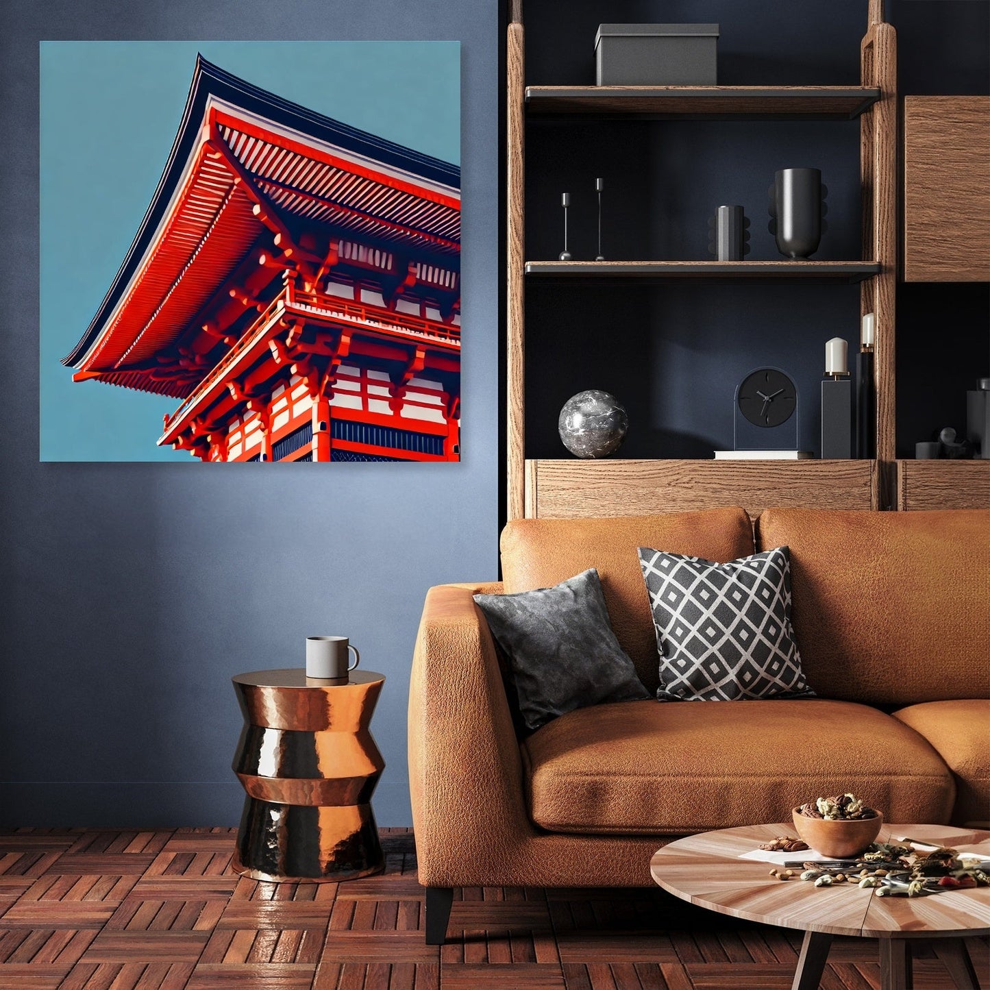 Close-Up Red Temple Canvas