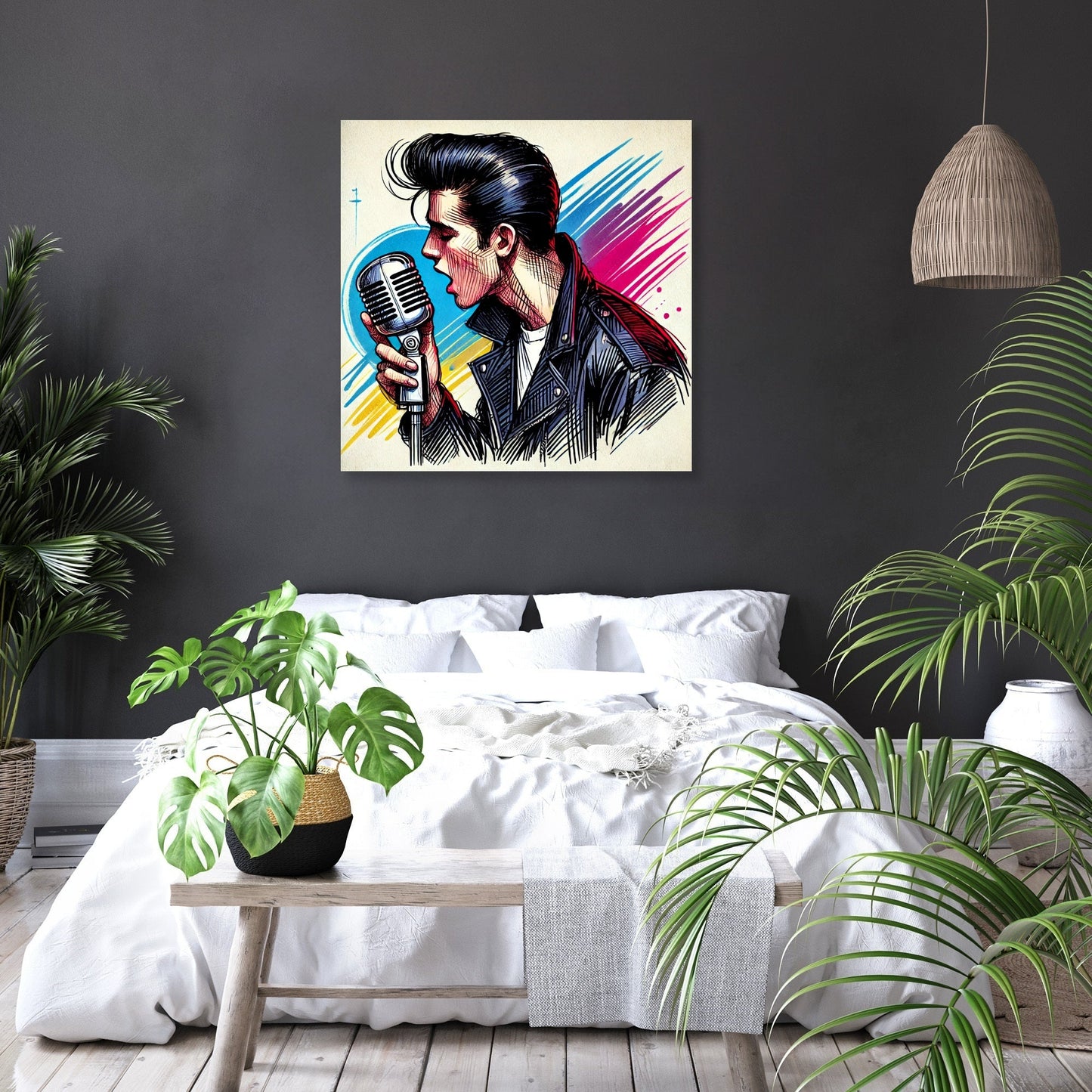 Rock'n'Roll Legend Sketch Canvas