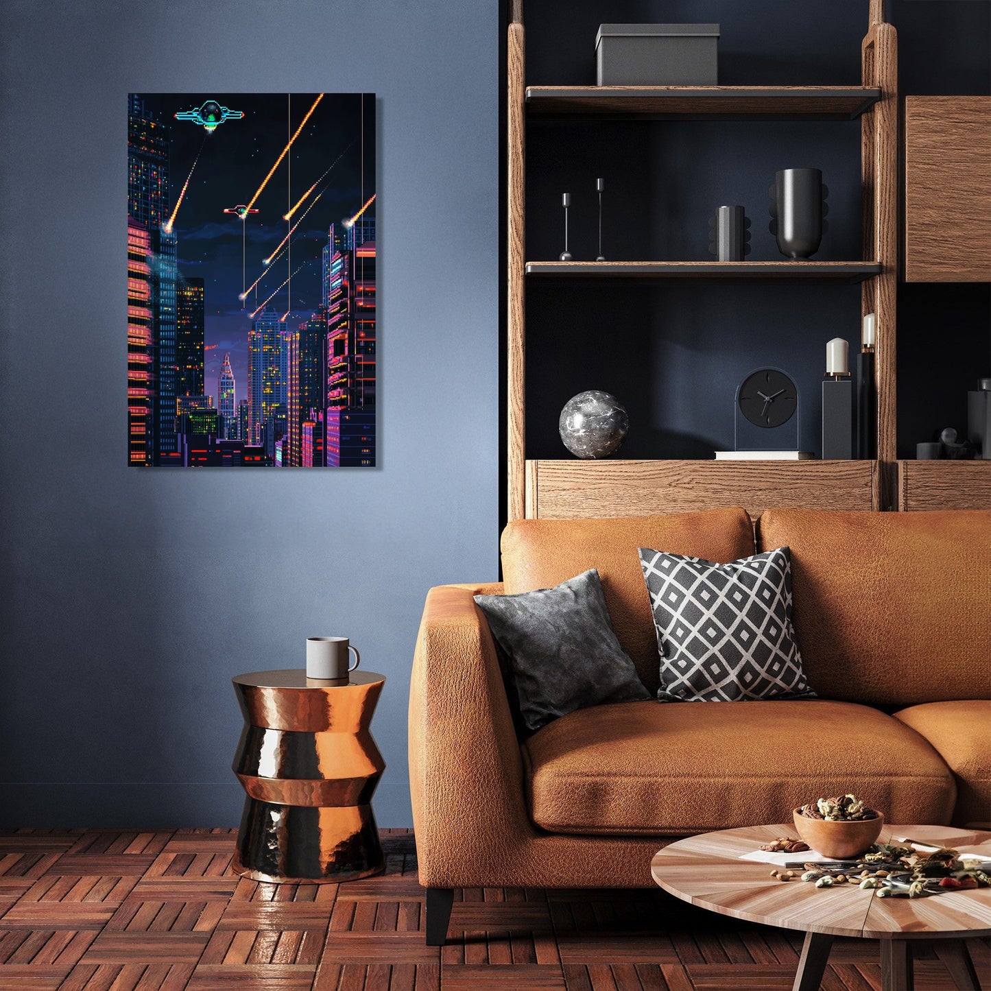 Pixelated Heroic Battle Canvas