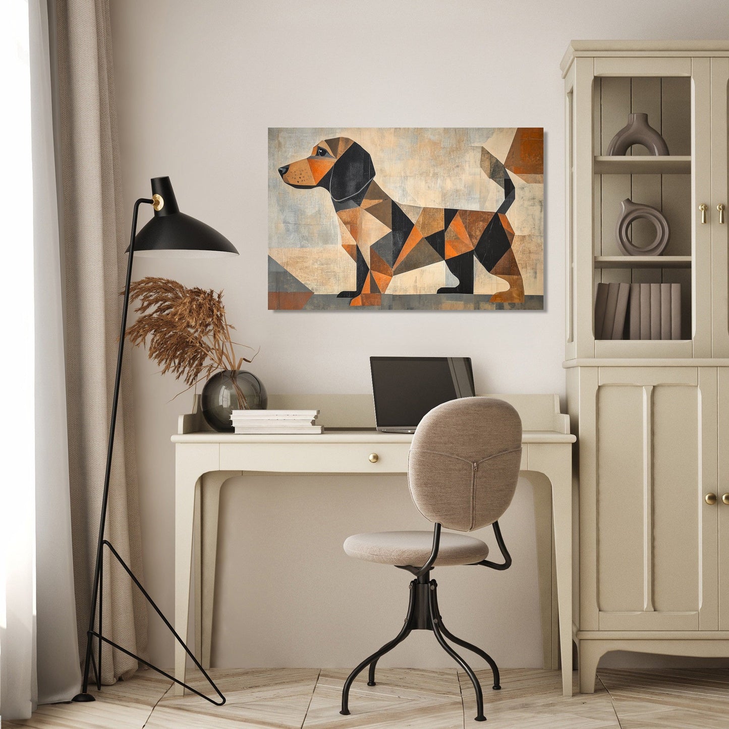 Cubist Dachshund Canvas
