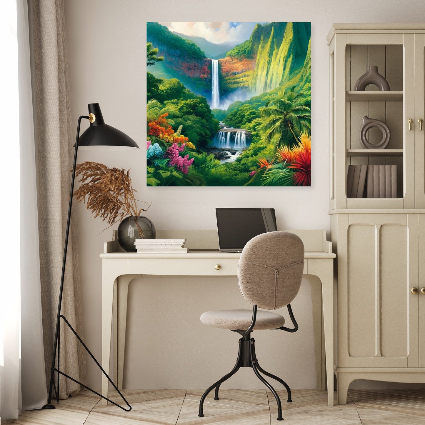 Tropical Waterfall Splendor Canvas