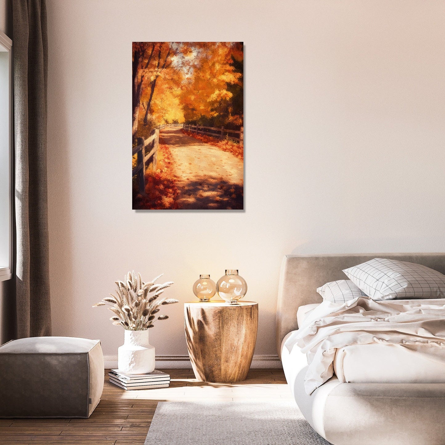 Rustic Autumn Path Canvas