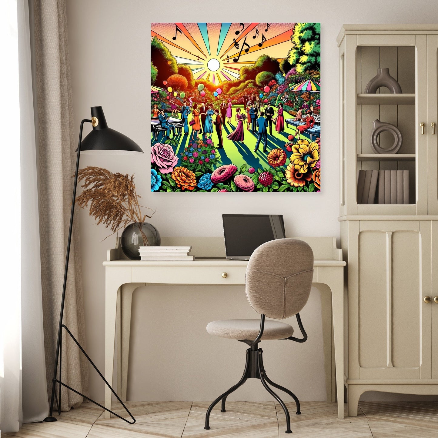 Pop Art Garden Soirée Canvas