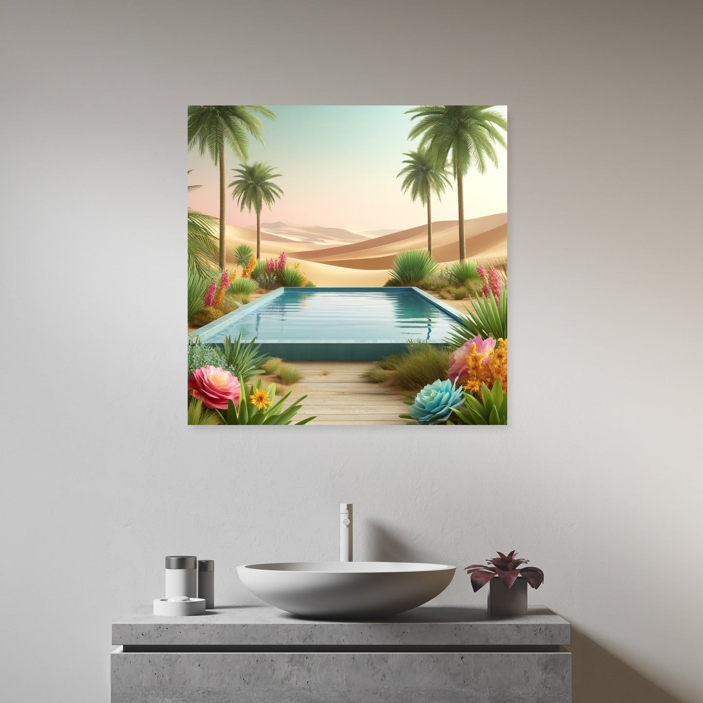 Desert Oasis Tranquility Canvas