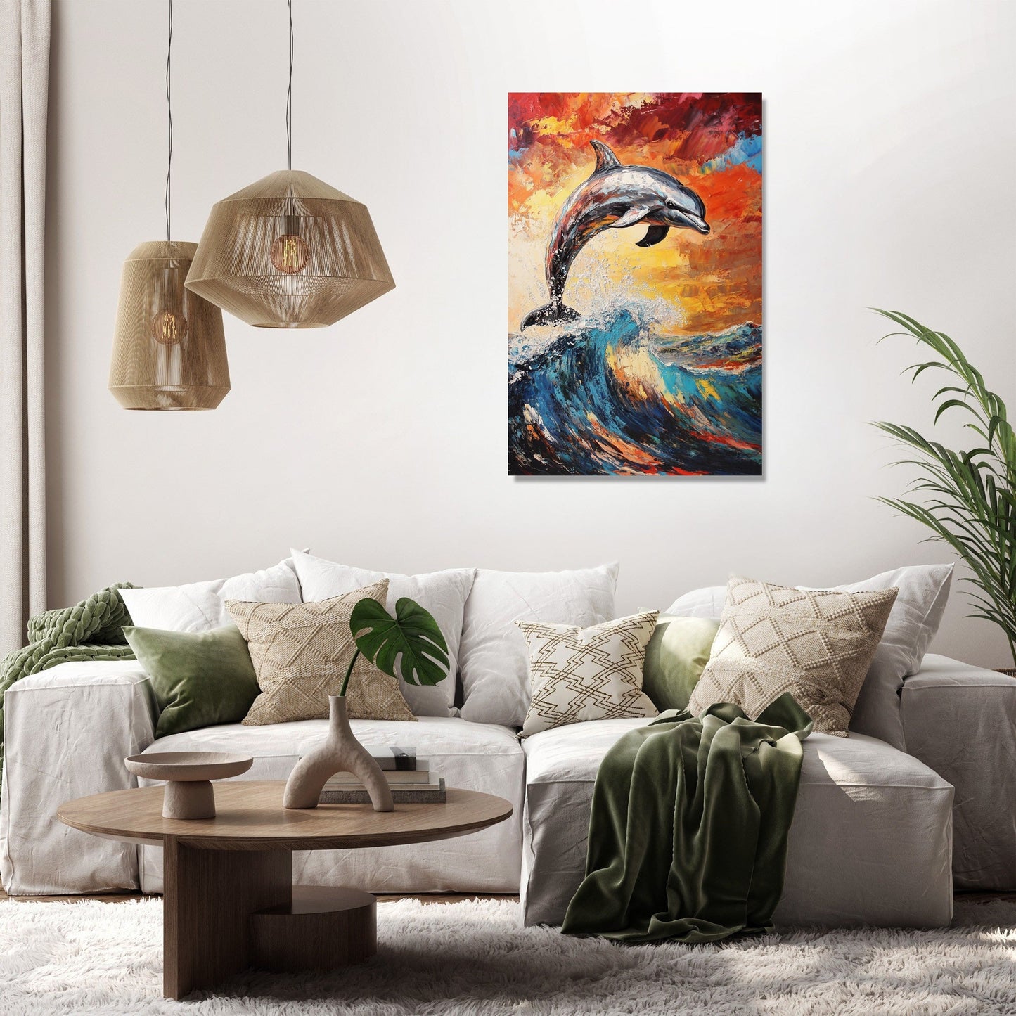 Dolphin's Exultant Leap Canvas