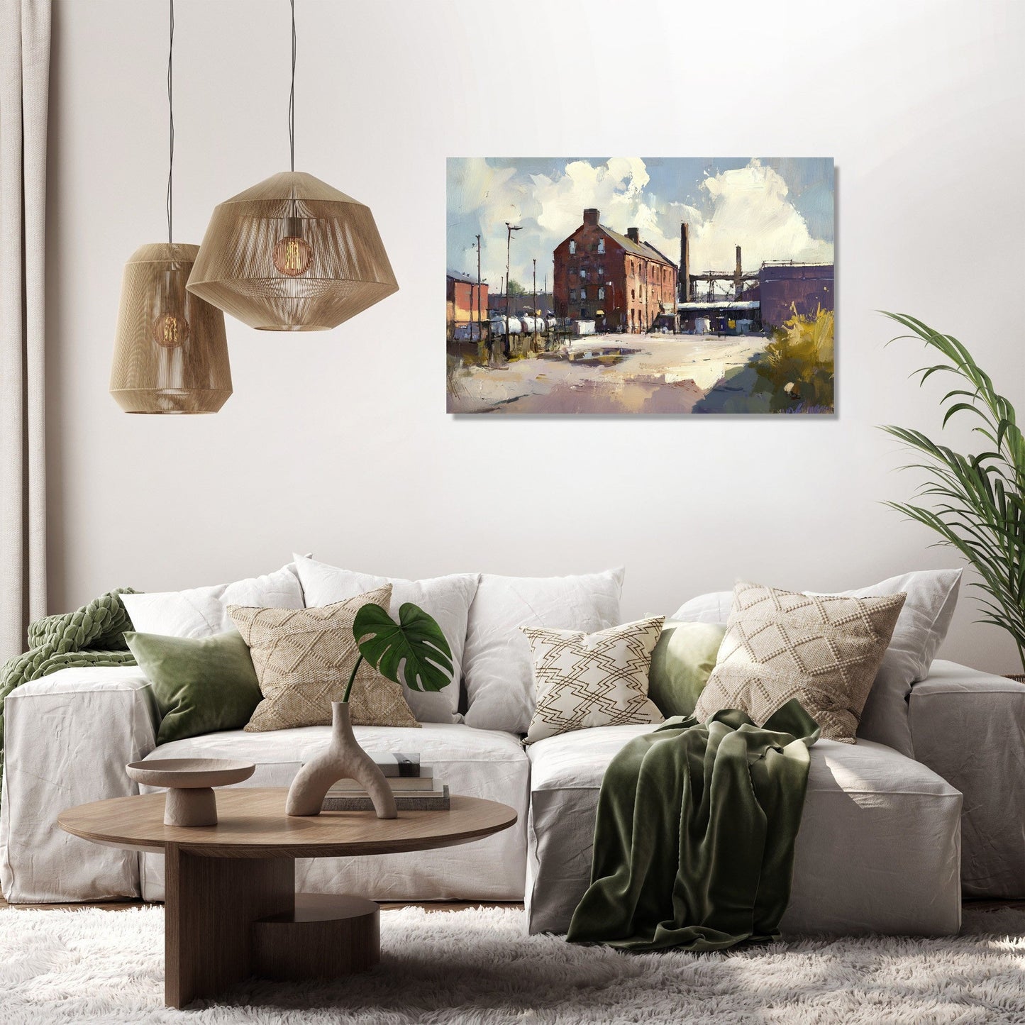 Industrial Heritage Sunlit Canvas