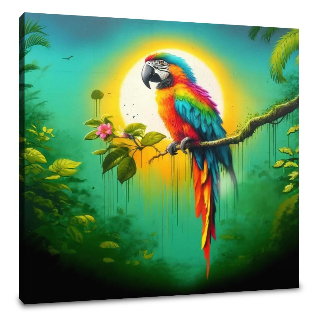 Jungle Parrot Canvas