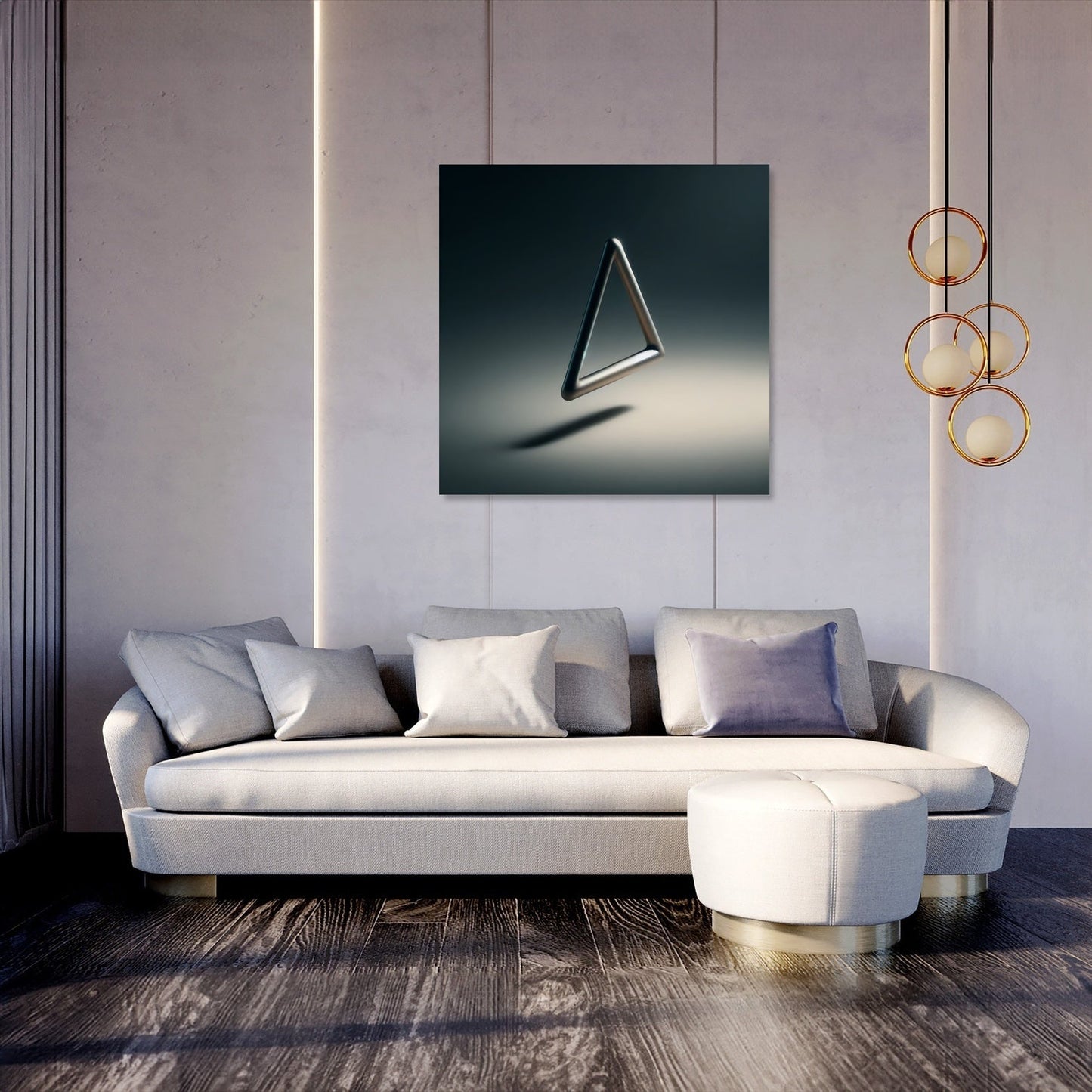 Ethereal Triangle Canvas