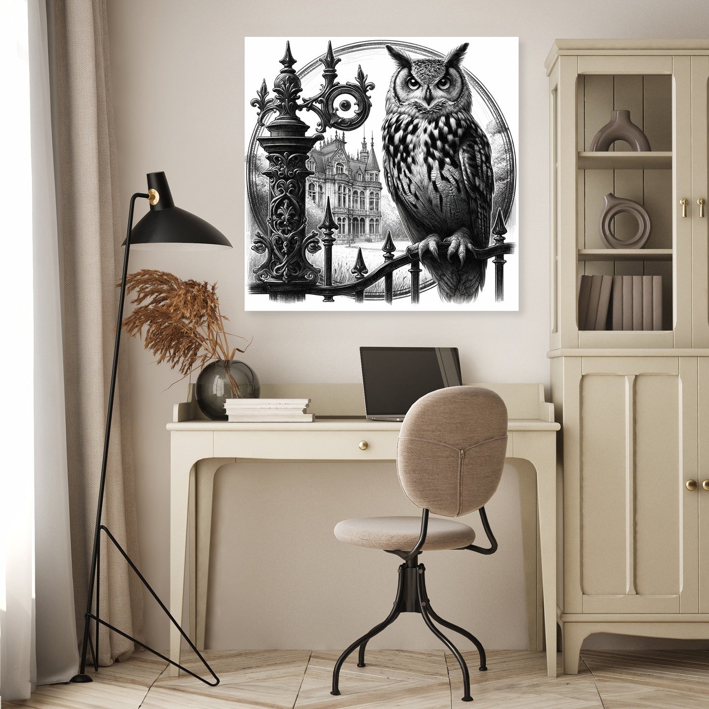 Victorian Owl Canvas