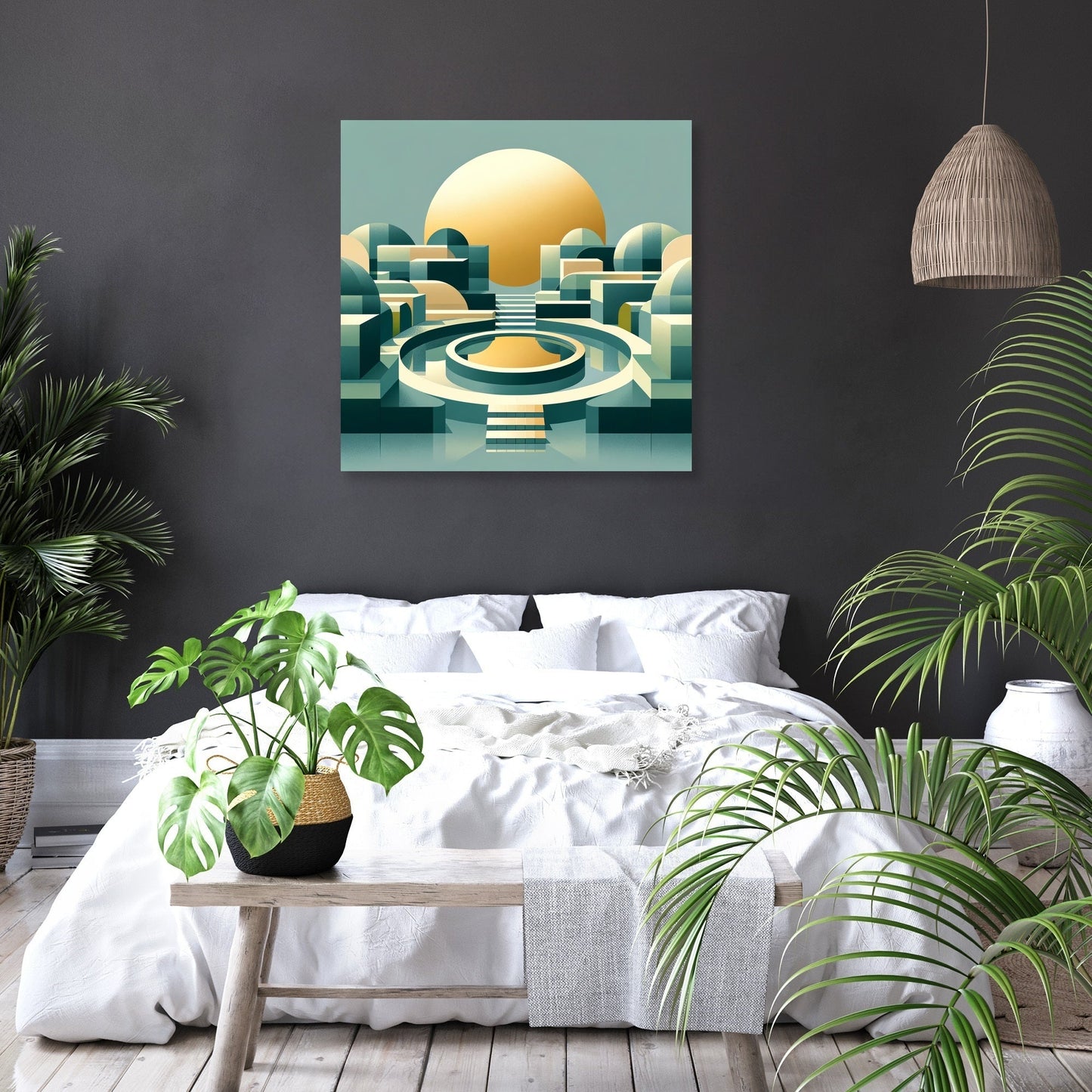 Geometric Serenity Canvas
