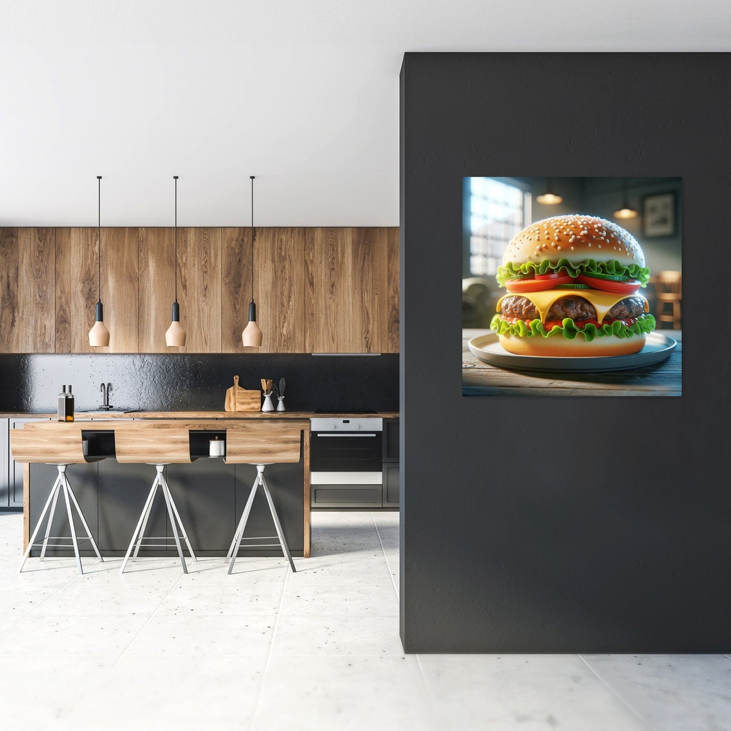 Gourmet Burger Delight Canvas