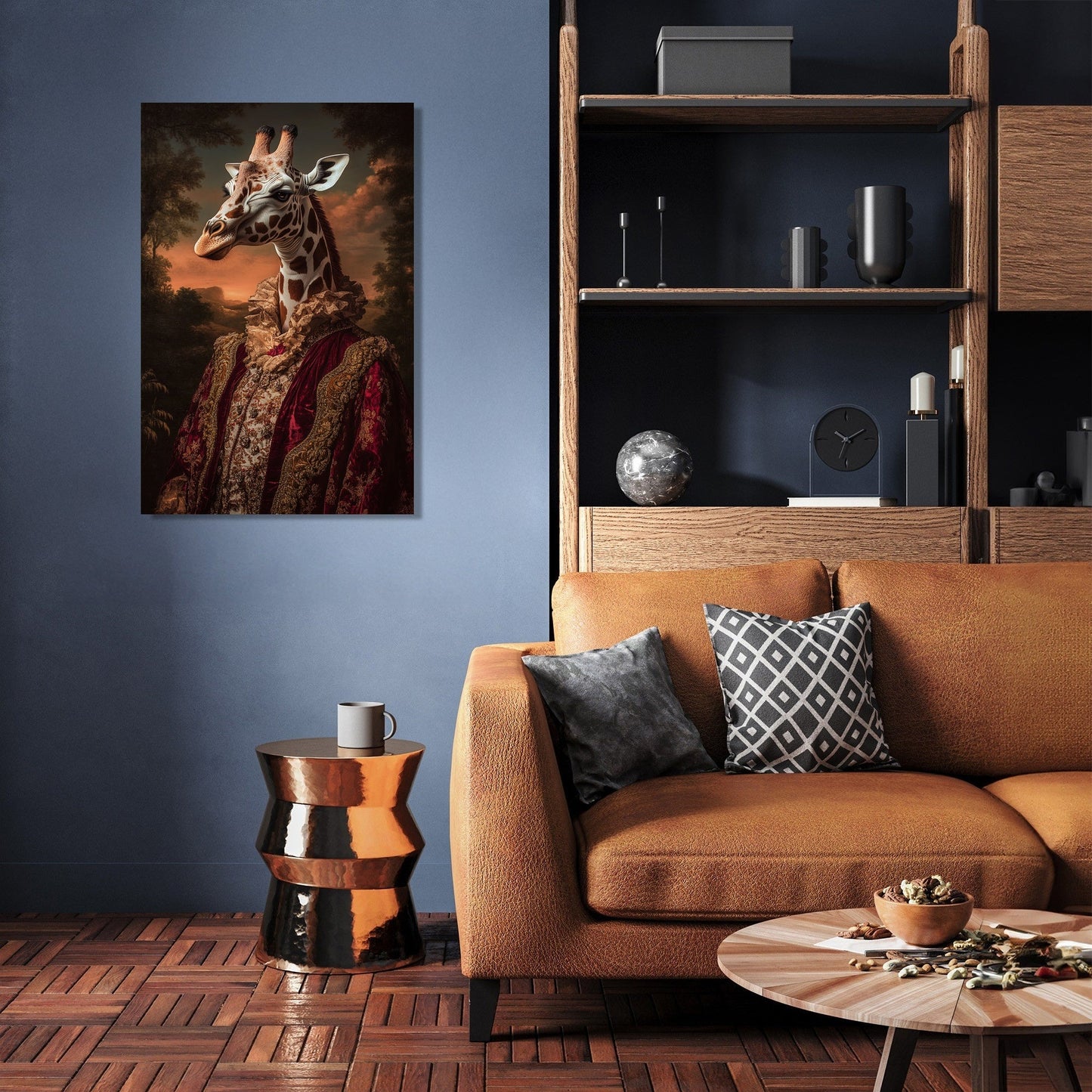 Noble Giraffe Royalty Canvas