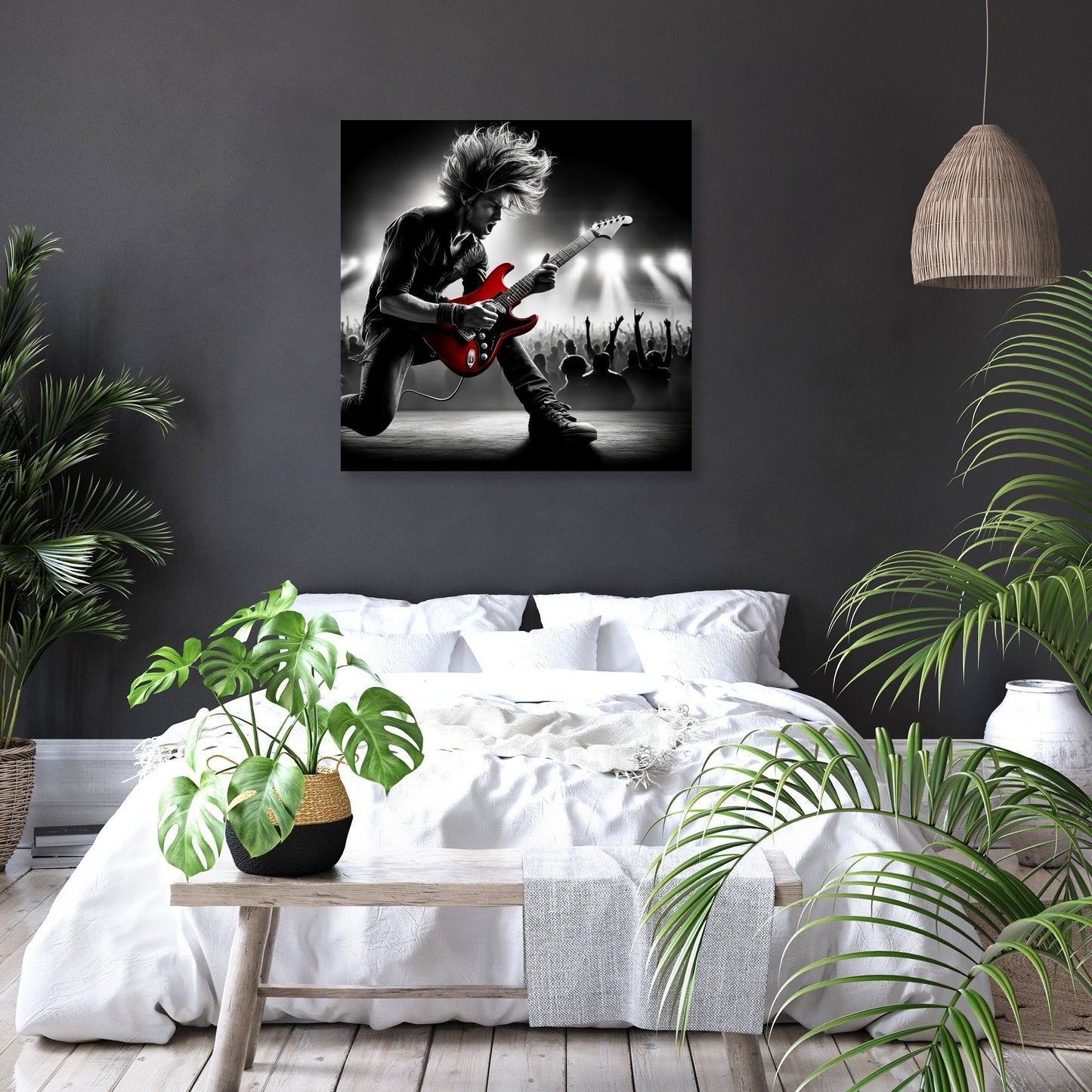 Crimson Riff Canvas
