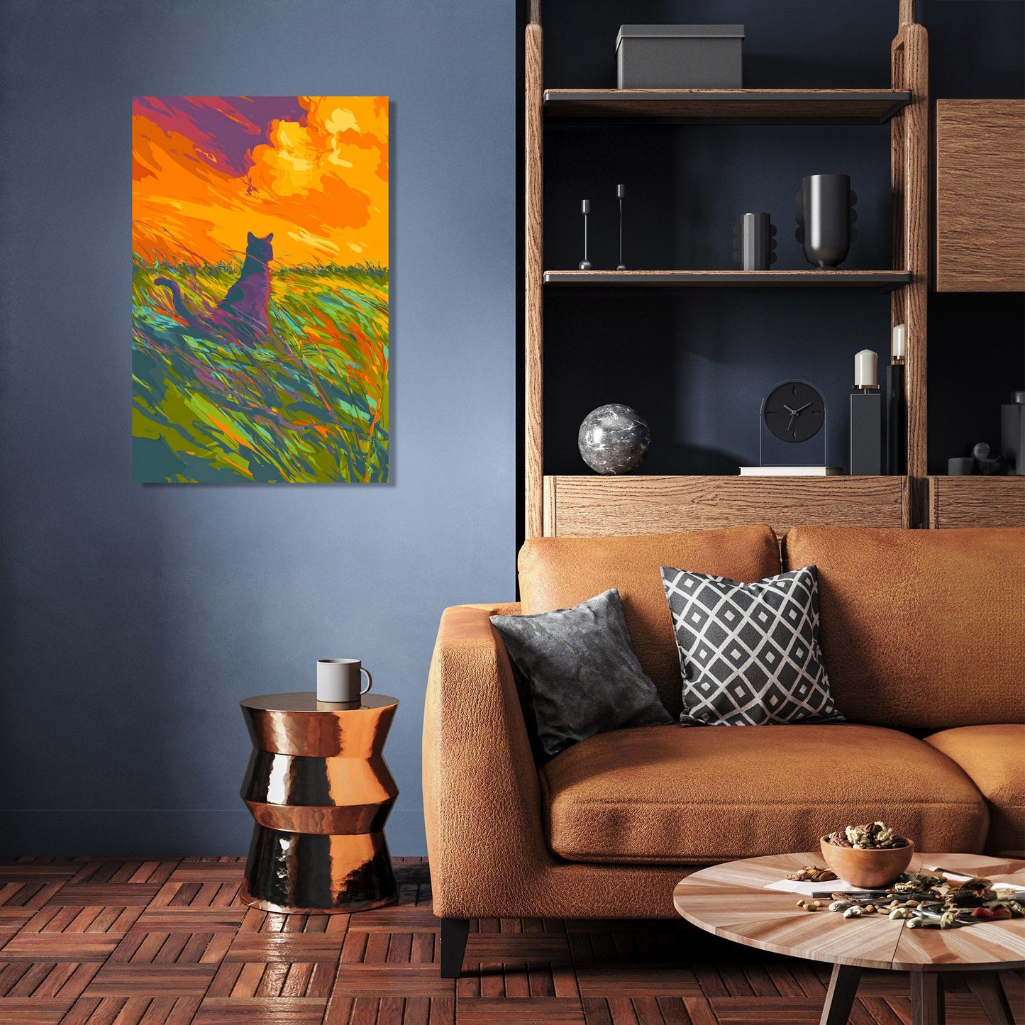 Violet Cat Wilderness Canvas