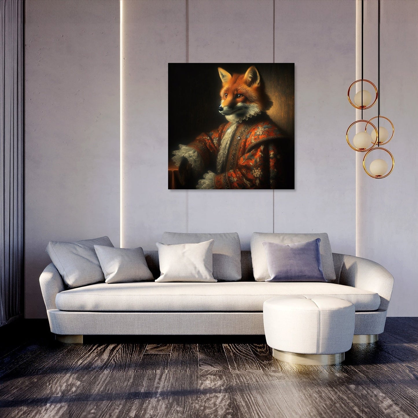 Regal Fox in Twilight Canvas