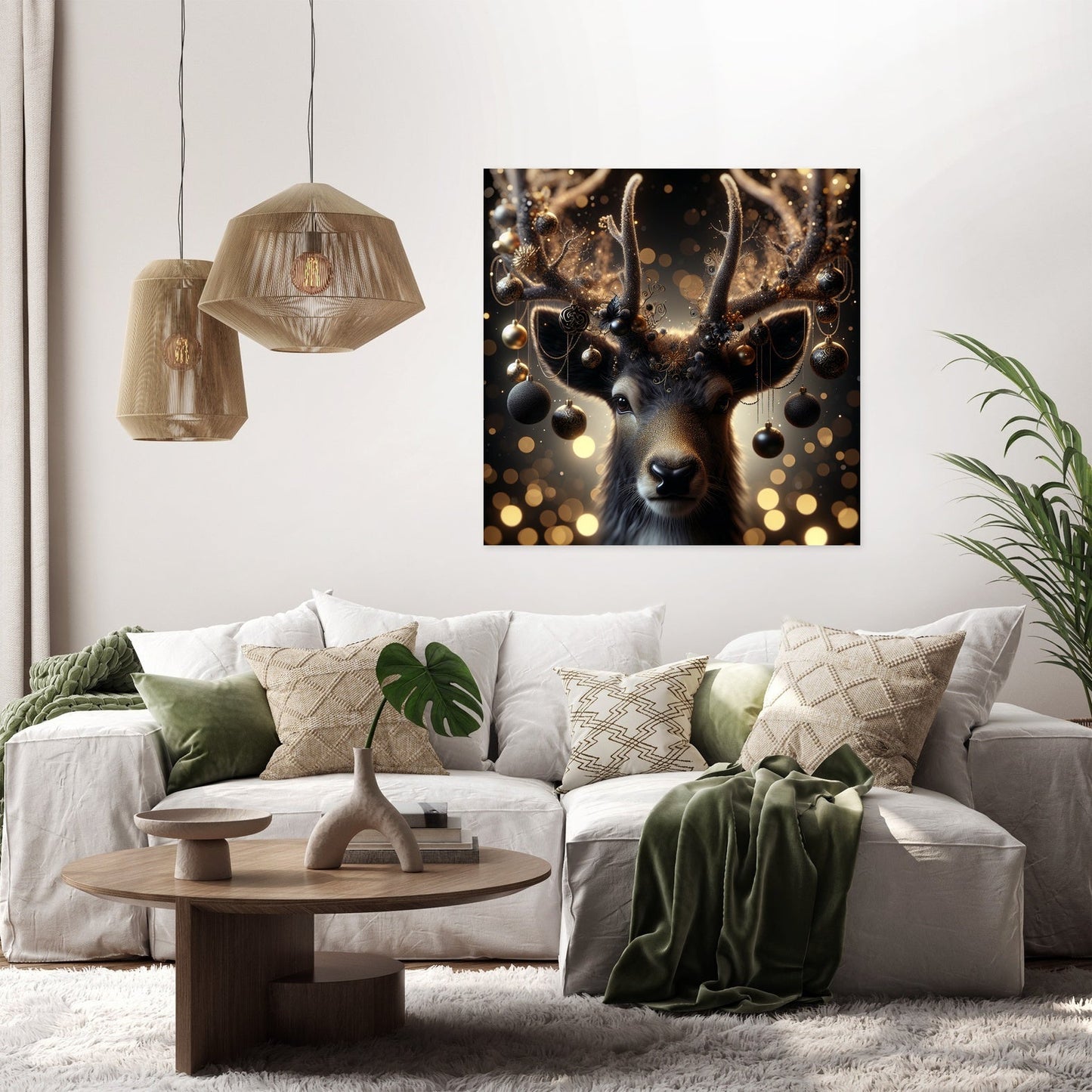 Enchanted Christmas Reindeer Canvas