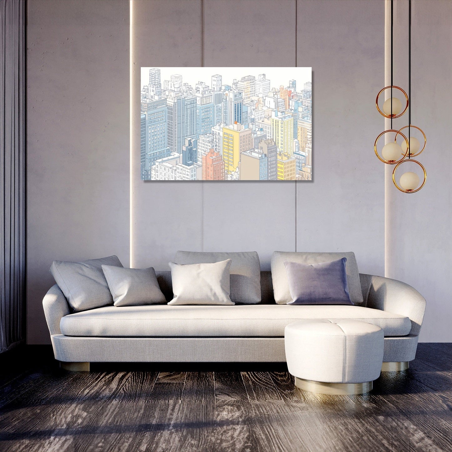 Vibrant Metropolis Canvas