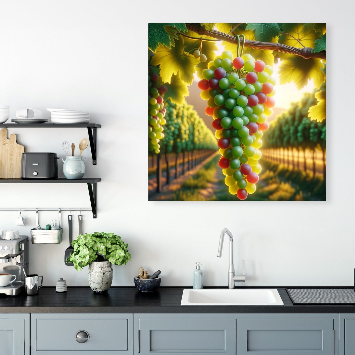 Golden Hour Grapes Canvas