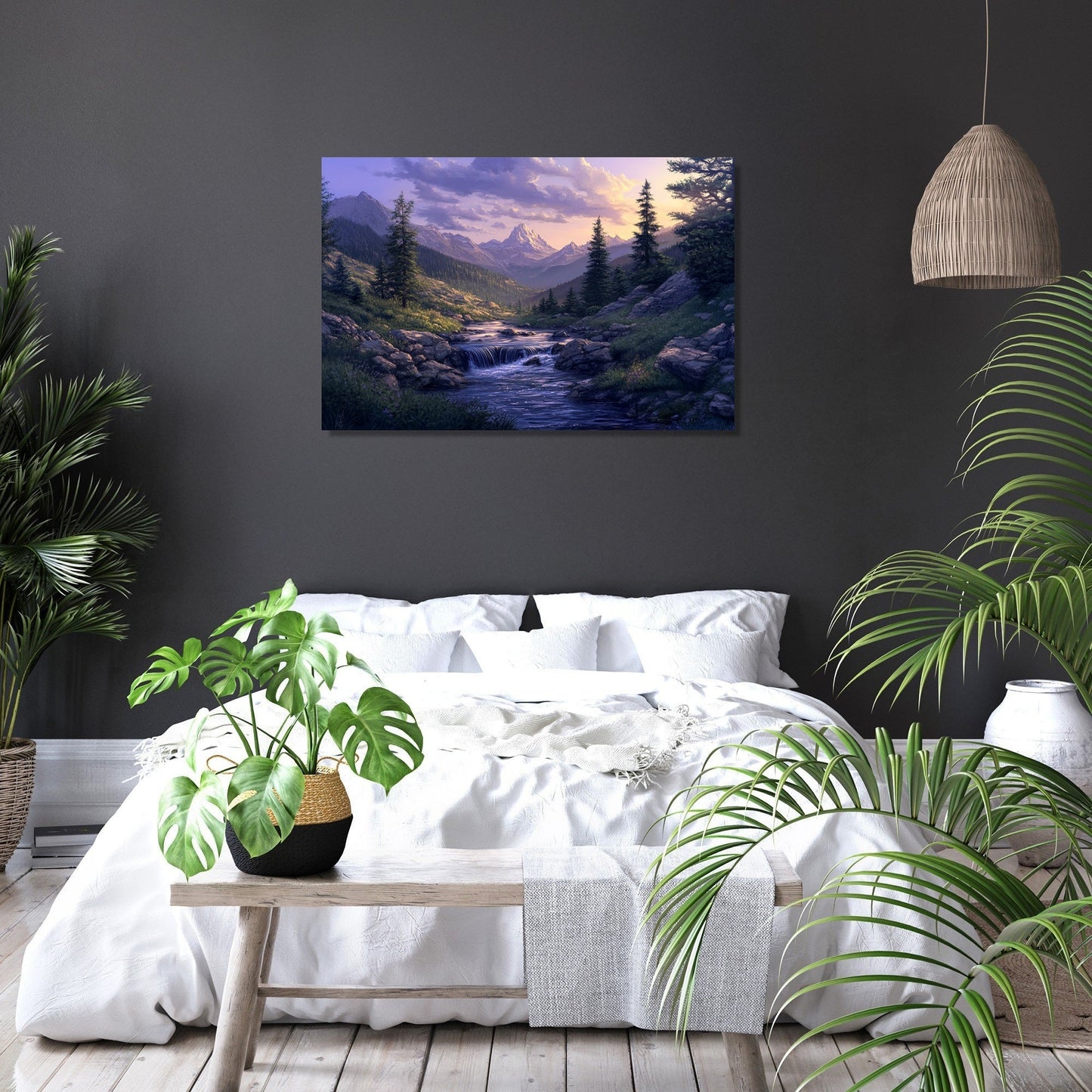 Twilight Tranquillity Mountain Canvas
