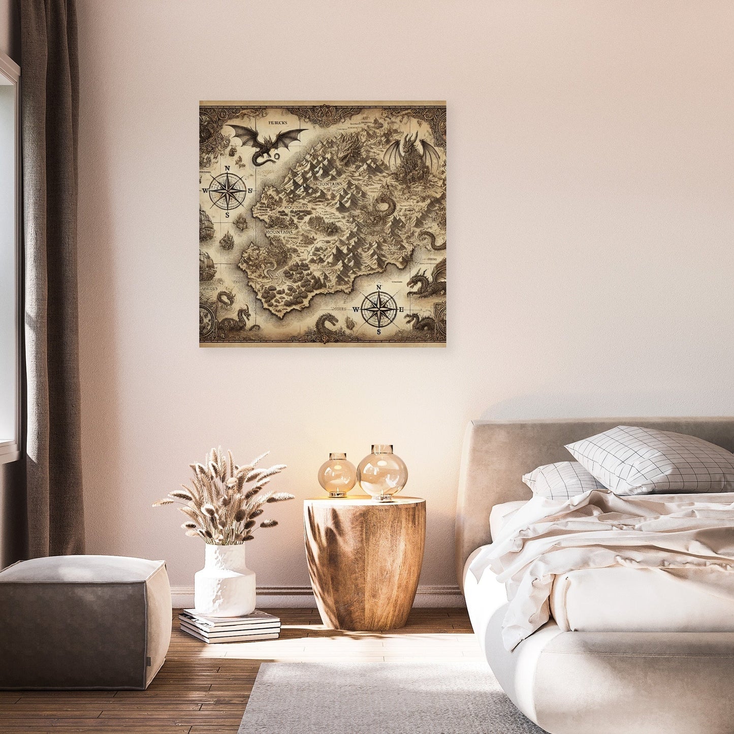 Mystic Monster Map Canvas