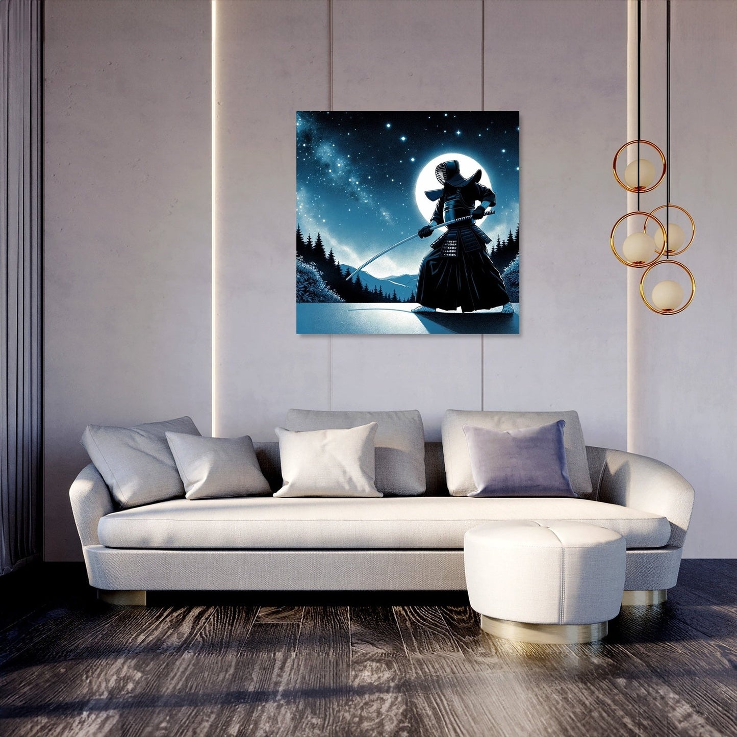 Kendo Under Starlight Canvas
