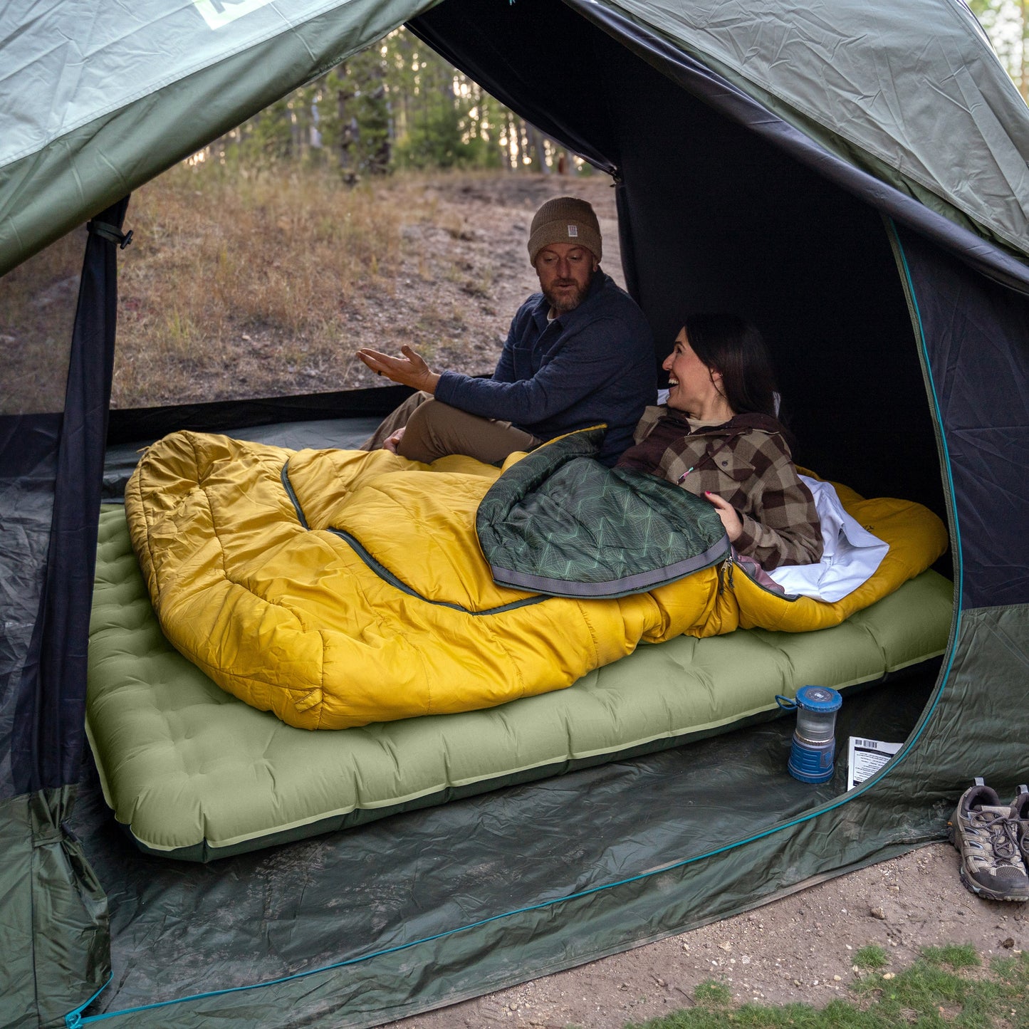 Kelty Kush Air Bed With Rechargeable Pump in Sea Spray