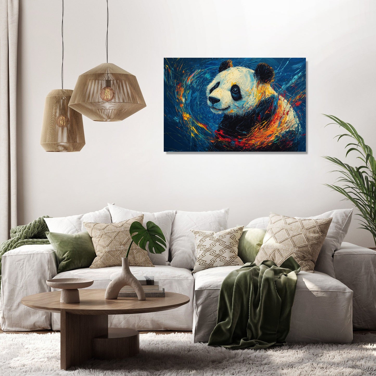 Vivid Panda Canvas