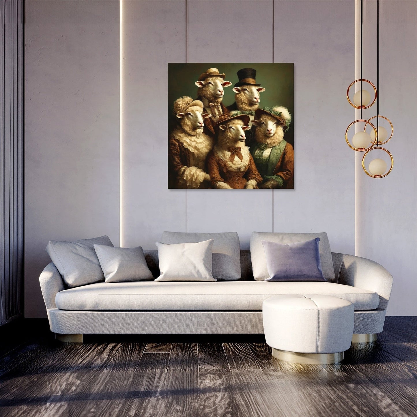 Aristocratic Flock Canvas