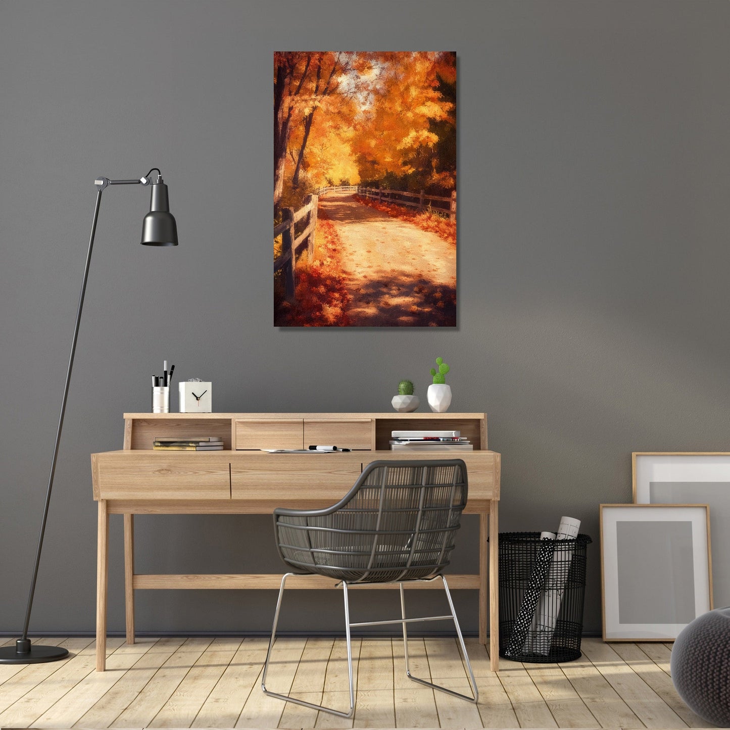 Rustic Autumn Path Canvas
