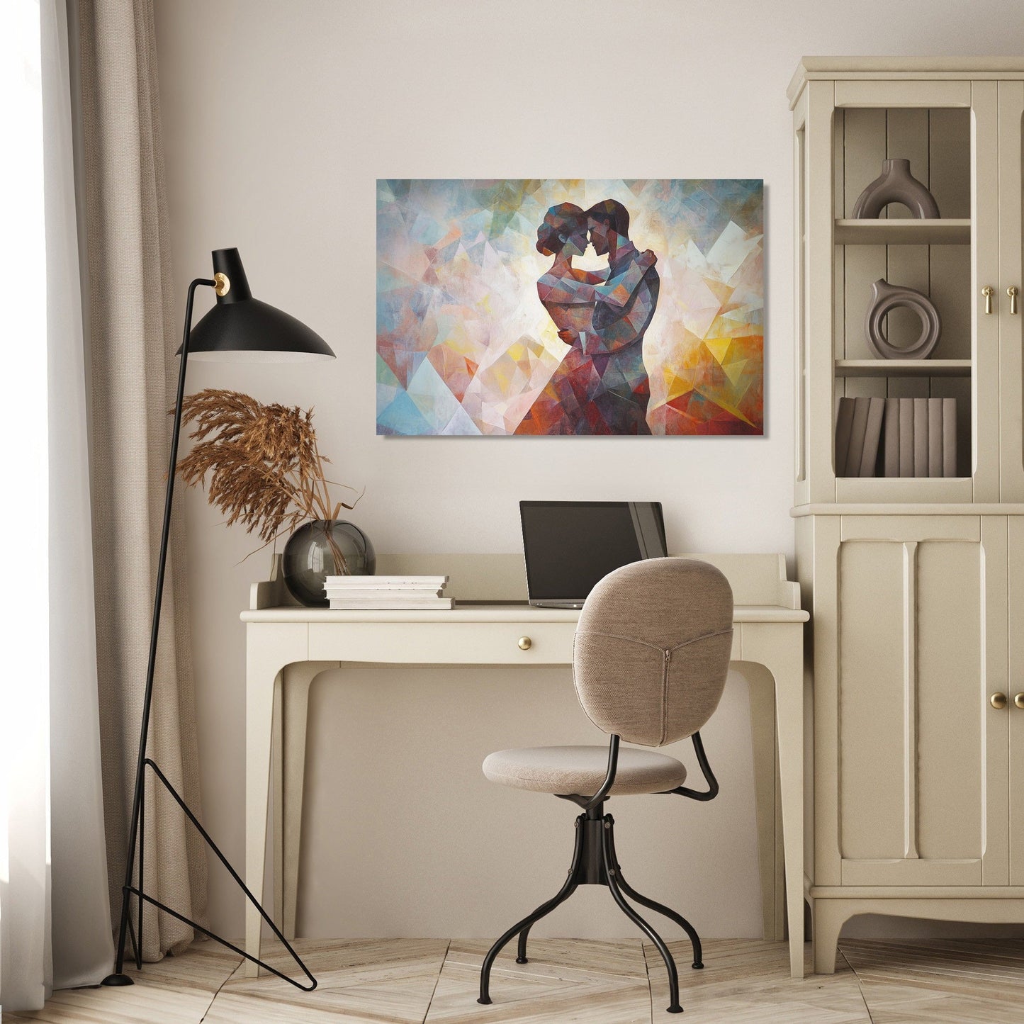Geometric Romance Dance Canvas