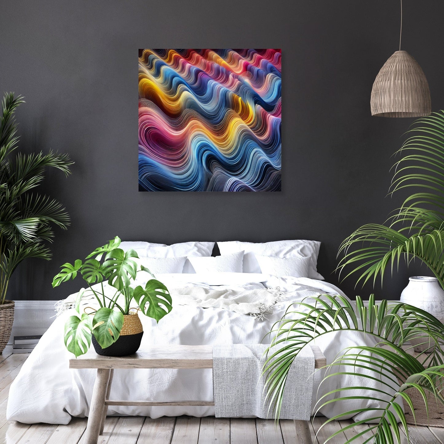 Chromatic Wave Harmony Canvas