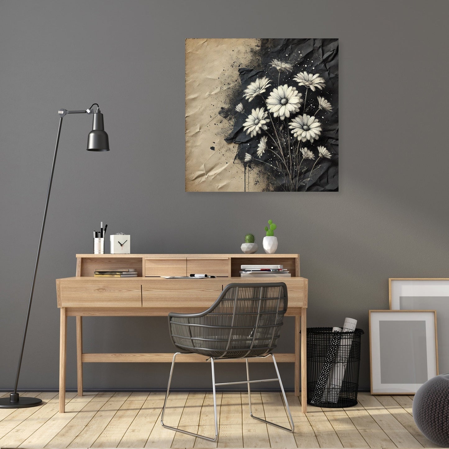 Inked Daisy Canvas