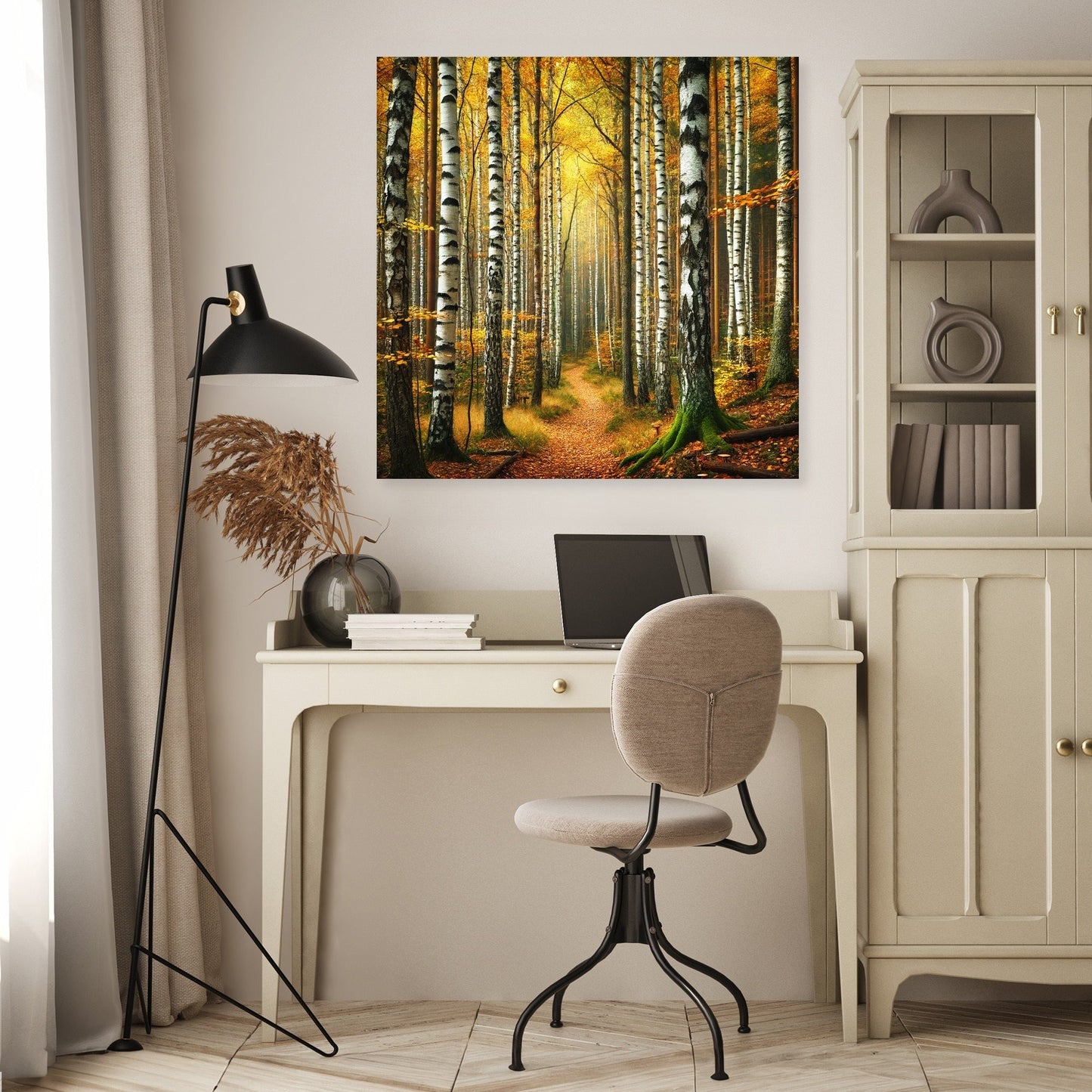 Autumn Birch Forest Canvas