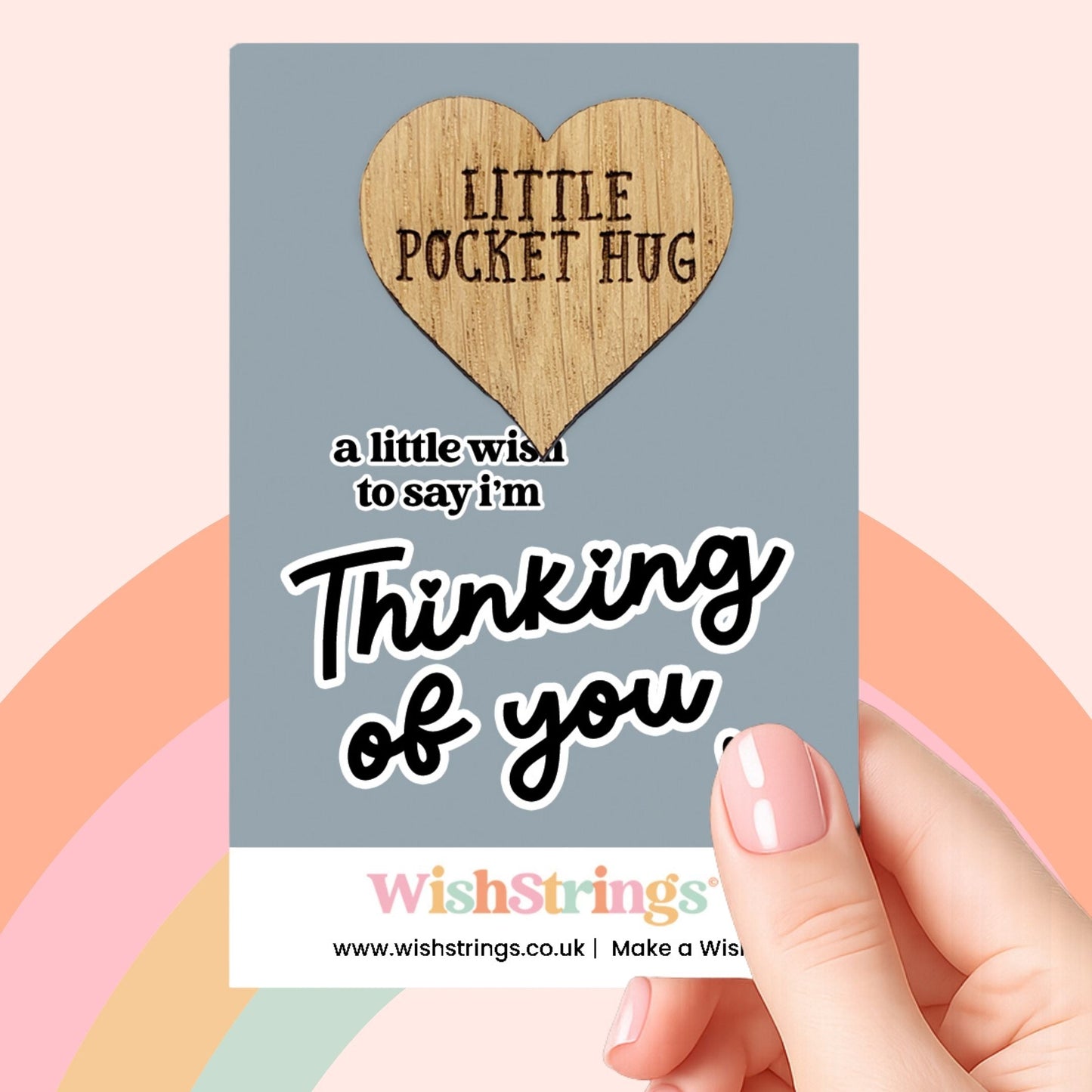 Pocket Hug - Just to Say, I’m Thinking of You | Thoughtful Sympathy & Comfort Gift | Keepsake Token for Sending Hugs During Tough Times