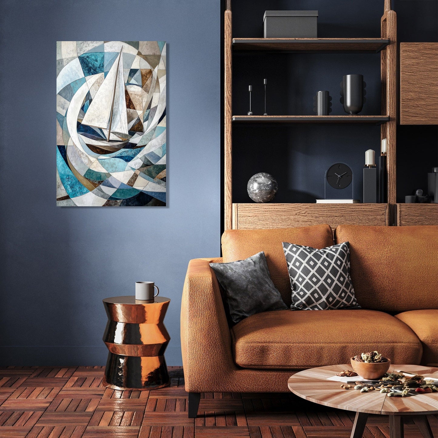 Geometric Sailing Canvas