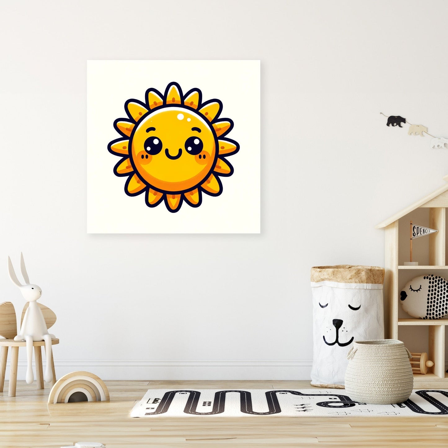 Cheerful Sun for Kids Canvas