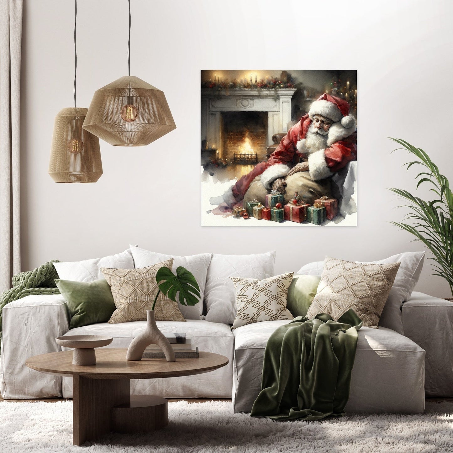 Christmas Solitude Santa Canvas