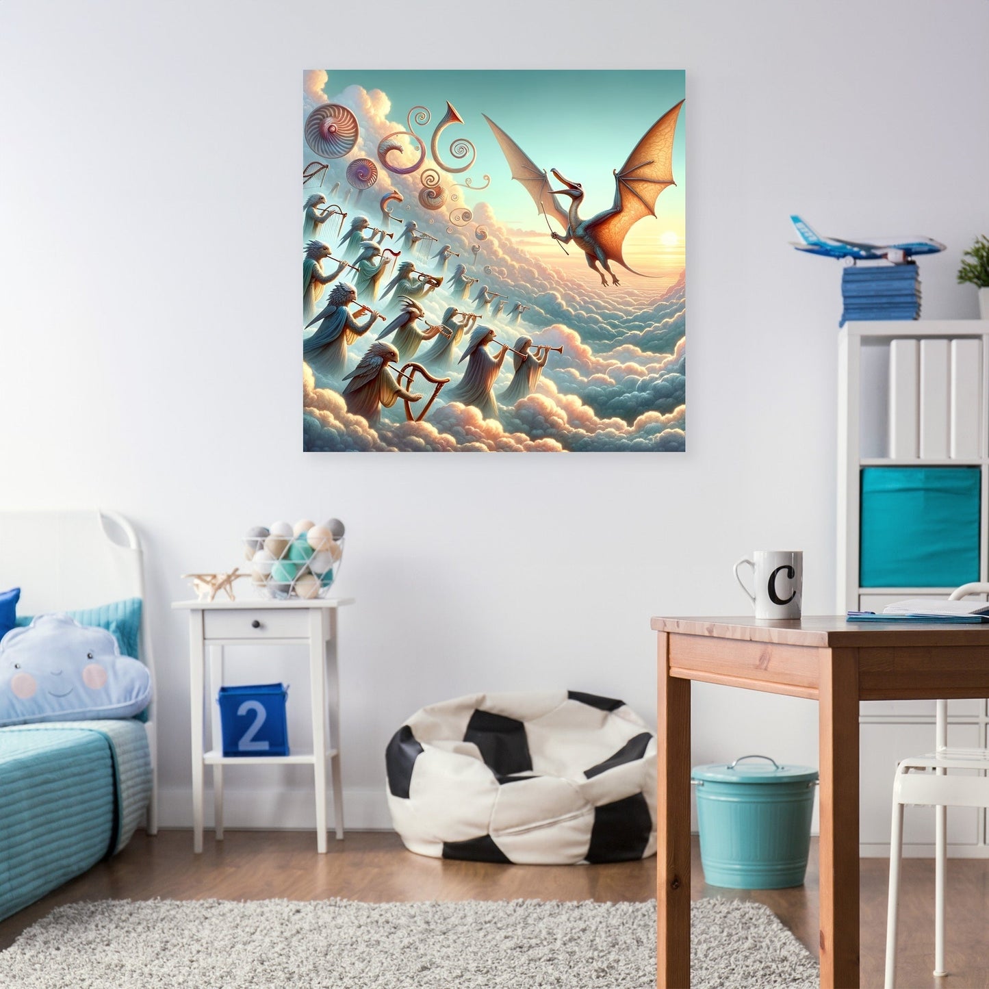 Sky Symphony Pterodactyl Canvas