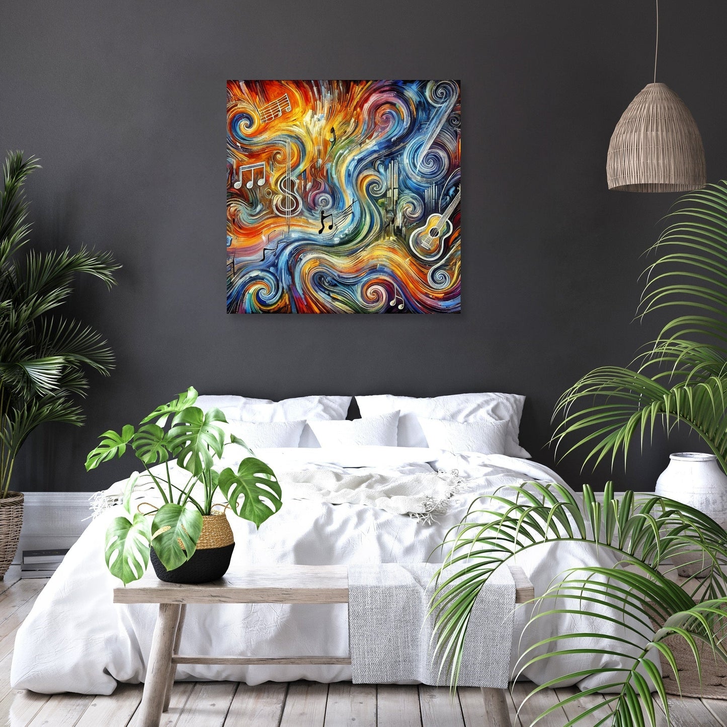 Chaotic Musical Vibrations Canvas