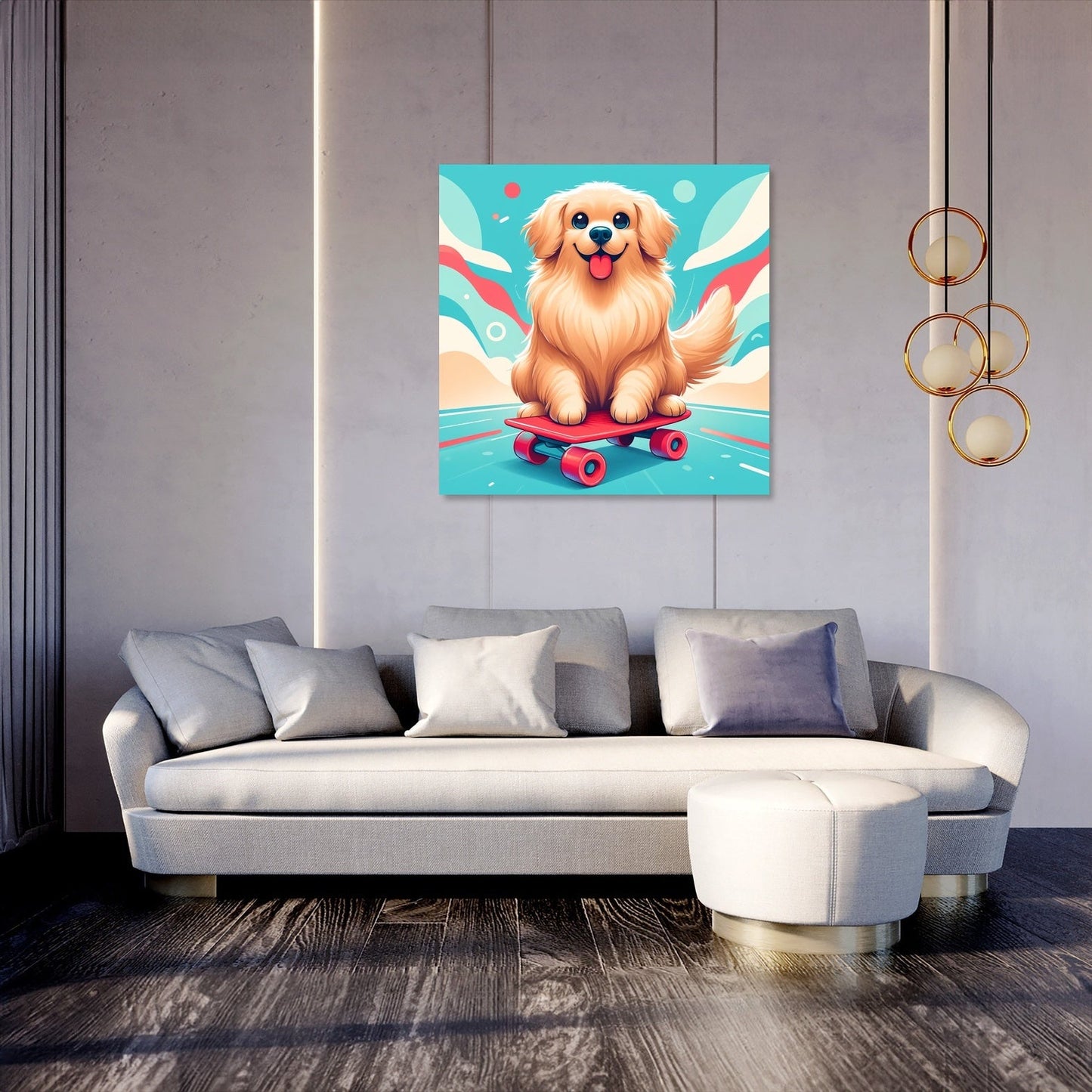 Skater Dog Canvas