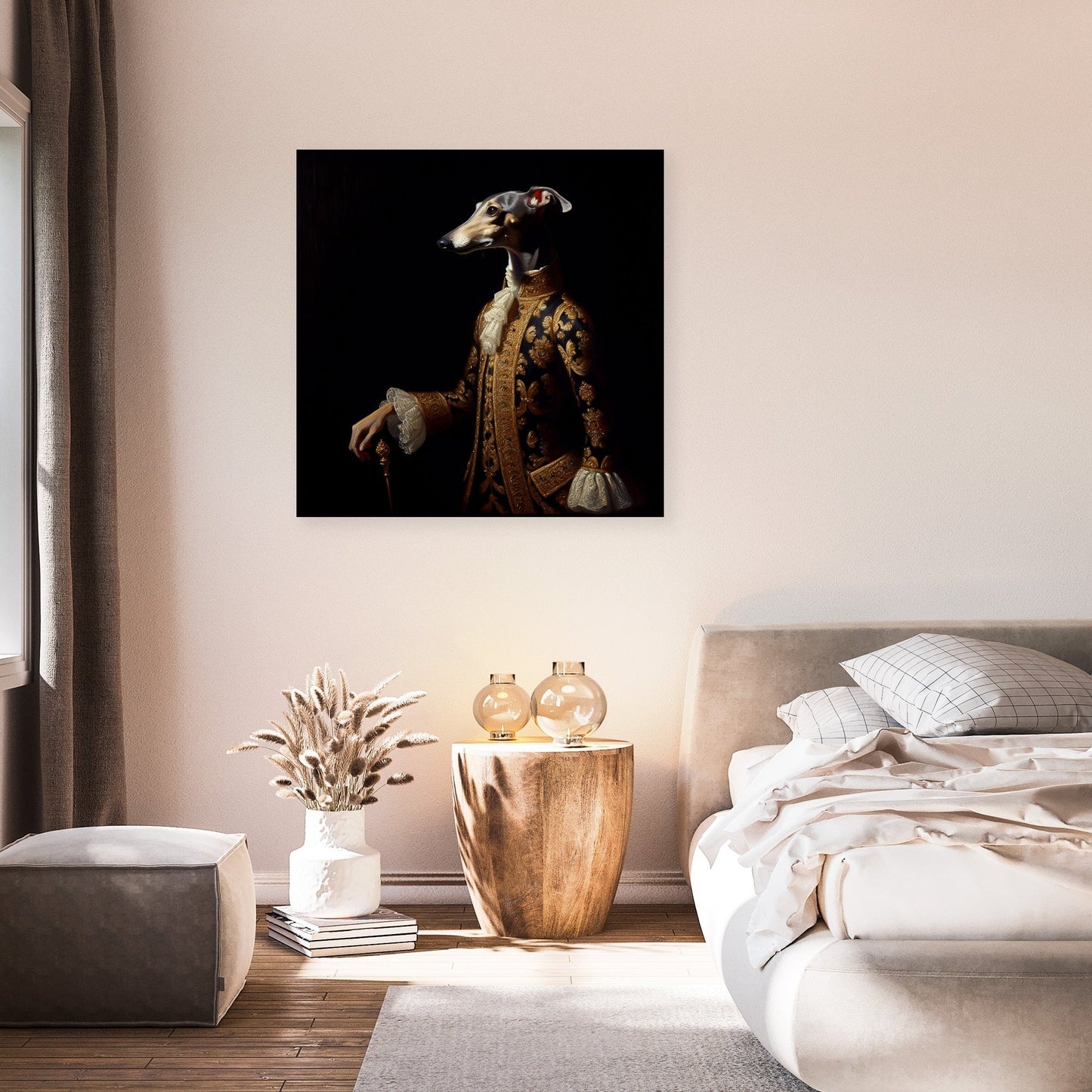 Regal Whippet Royalty Canvas