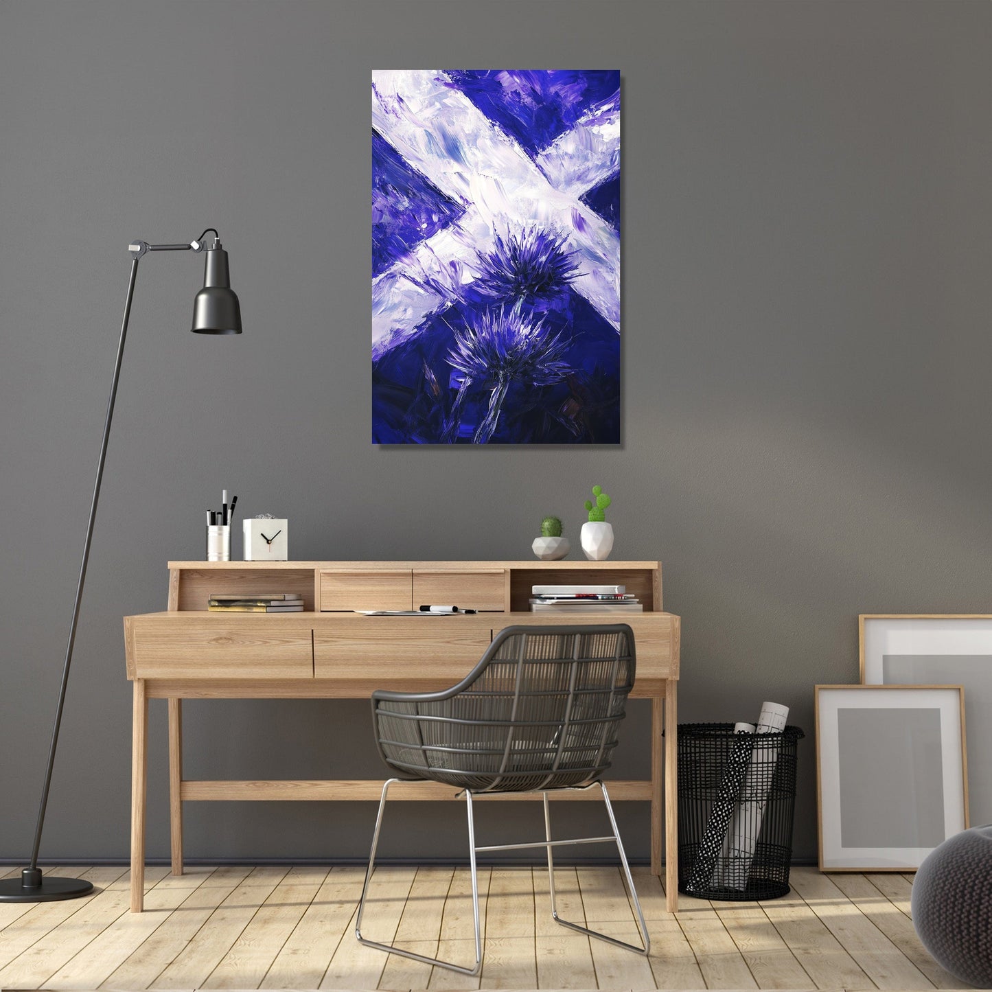 Scottish Thistle Emblem Canvas