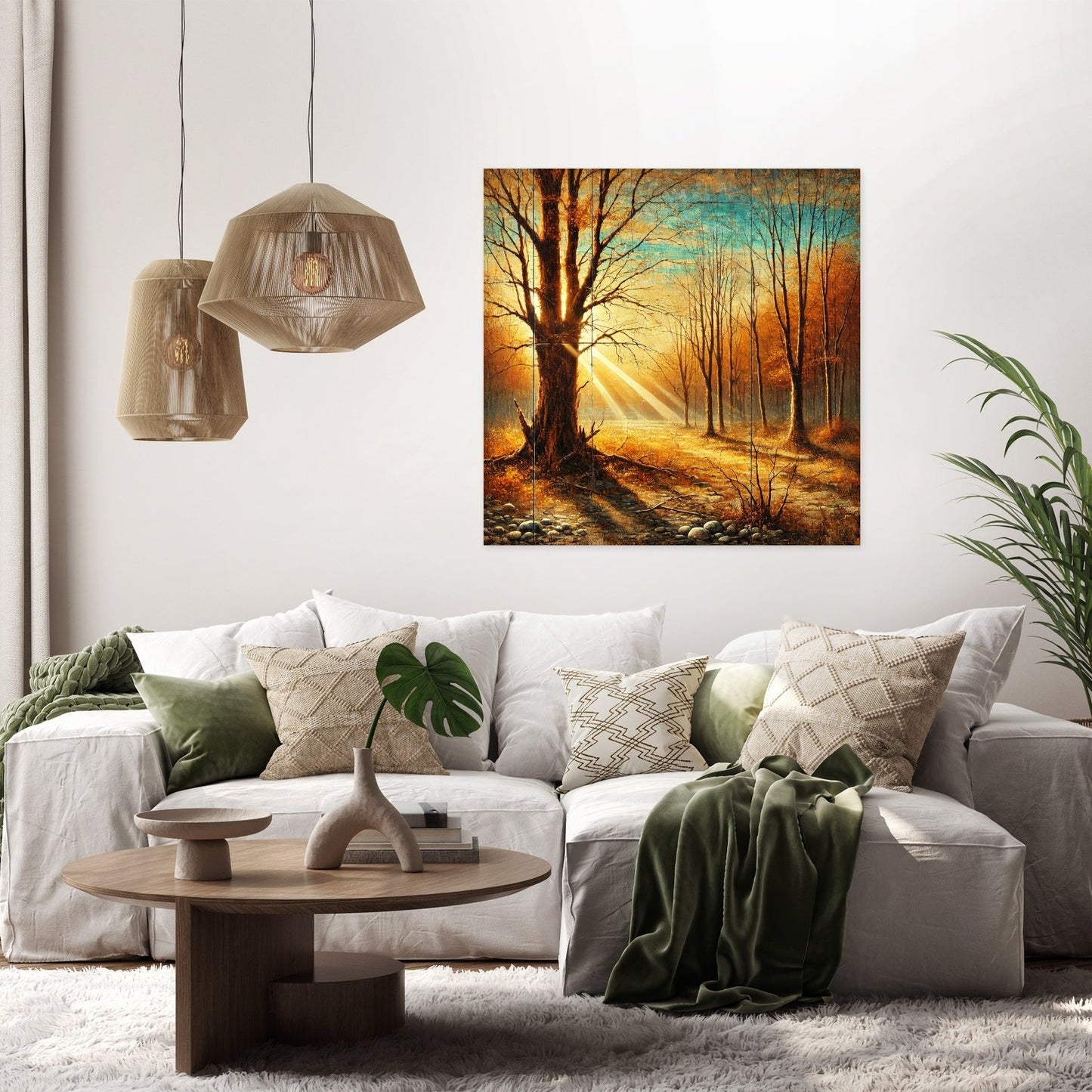 Rustic Autumn Glow Canvas