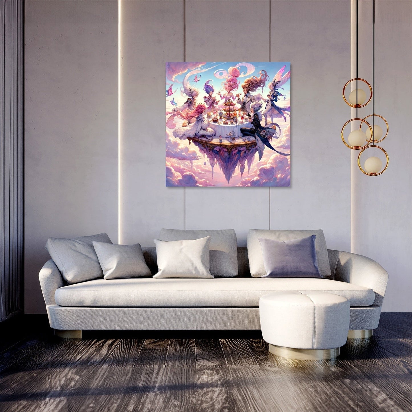 Sky High Tea Party Canvas