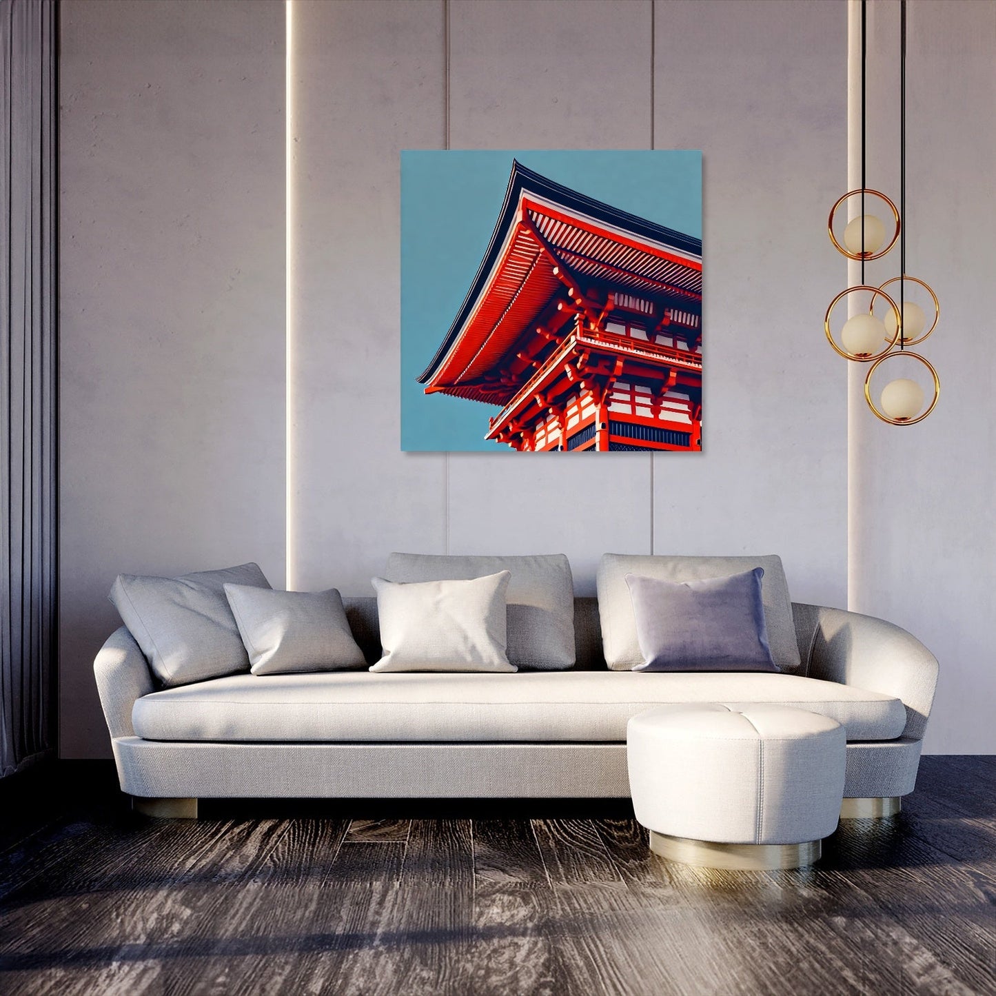 Close-Up Red Temple Canvas